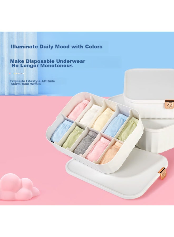 Free Go Freego Colored Pure Cotton Disposable Underwear For Women, Sterilized, No-wash, Daily-use, For Pregnant Women, Postpartum, Menstrual Period, Travel, 2xl, 7-pack - Image 3