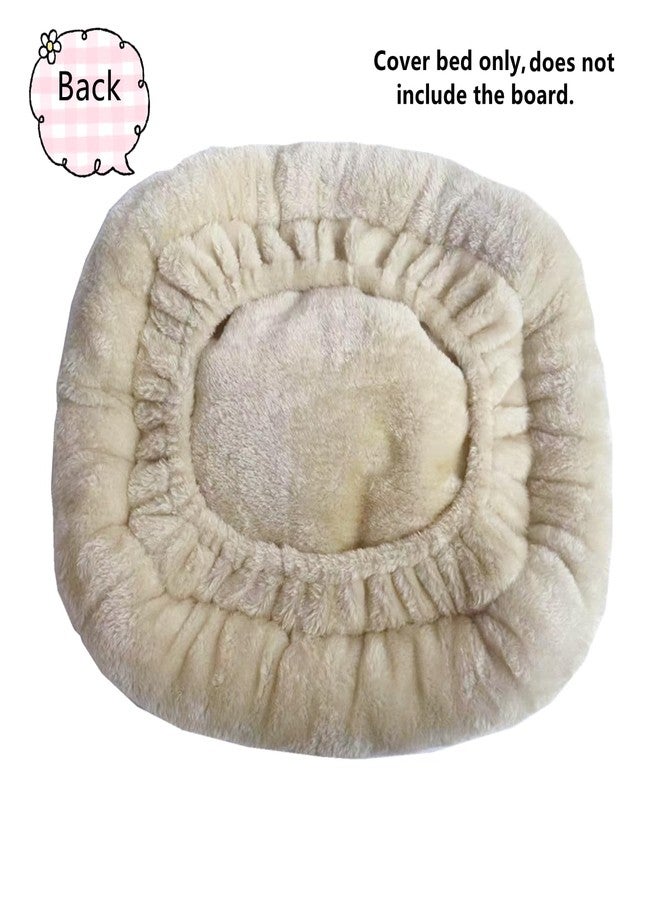 SHENGOCASE ملحقات برج شجرة القطط قطع غيار غطاء وسادة علوية لسرير القطط مع شريط مطاطي (11.8 بوصة × 15.7 بوصة، بيج) - Image 4