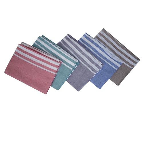 COMFORT WEAVE Cotton Plain Bath Towels 250 GSM Multicolor (Set of 5, 31 X 62 Inch) - Image 3
