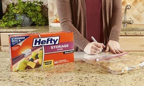 Hefty Slider 2.5 Gallon Jumbo Storage Bags  12 Count (Pack of 3) 36 Bags Total - Image 3