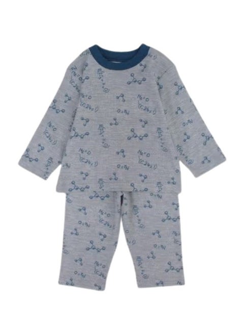 طقم بيجامة قطن للاطفال – بطبعات معادلات كيميائية