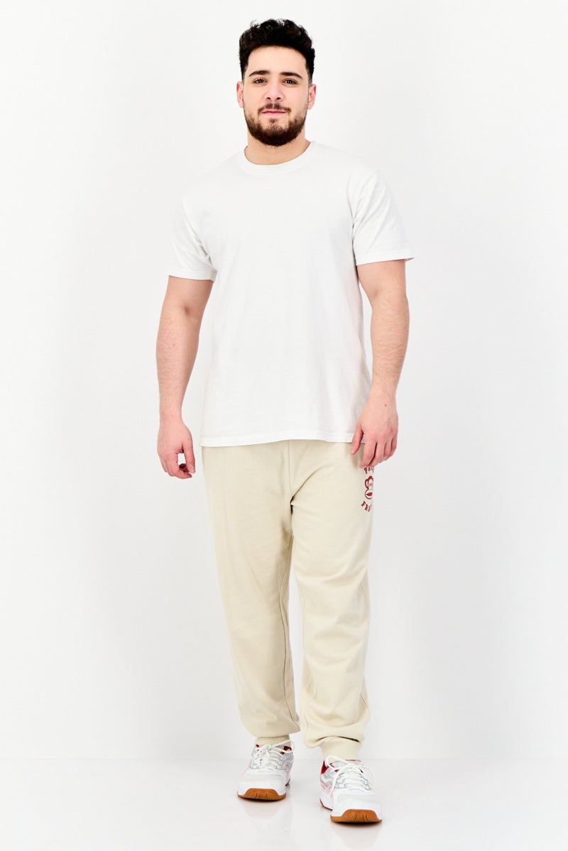 Paul Frank سروال رياضي للرجال بقصة عادية مع طباعة جرافيك، بيج - Image 3