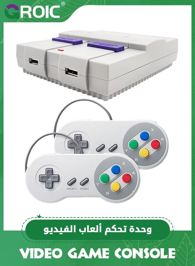 GROIC Retro Game Console, Handheld Video Game Console Classic Built-in 821 Games with Controllers, Super Mini TV Classic Video Gaming Console HD Output Plug&Play Player for Kid  - Image 1