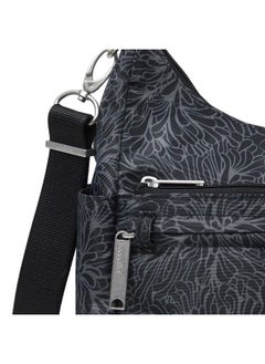 Baggallini Baggallini Securtex® Anti-theft Free Time Crossbody Bag Cross Body, Midnight Blossom, One Size US  - Image 4