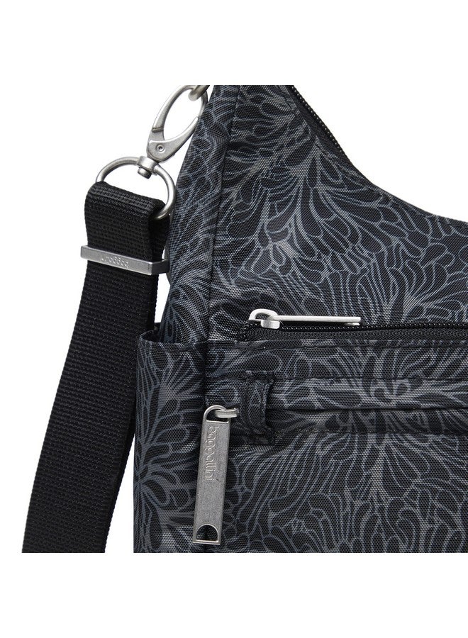 باجاليني حقيبة كروس بودي Baggallini Securtex® Antitheft Free Time Cross Body، Midnight Blossom، مقاس واحد أمريكي - Image 4