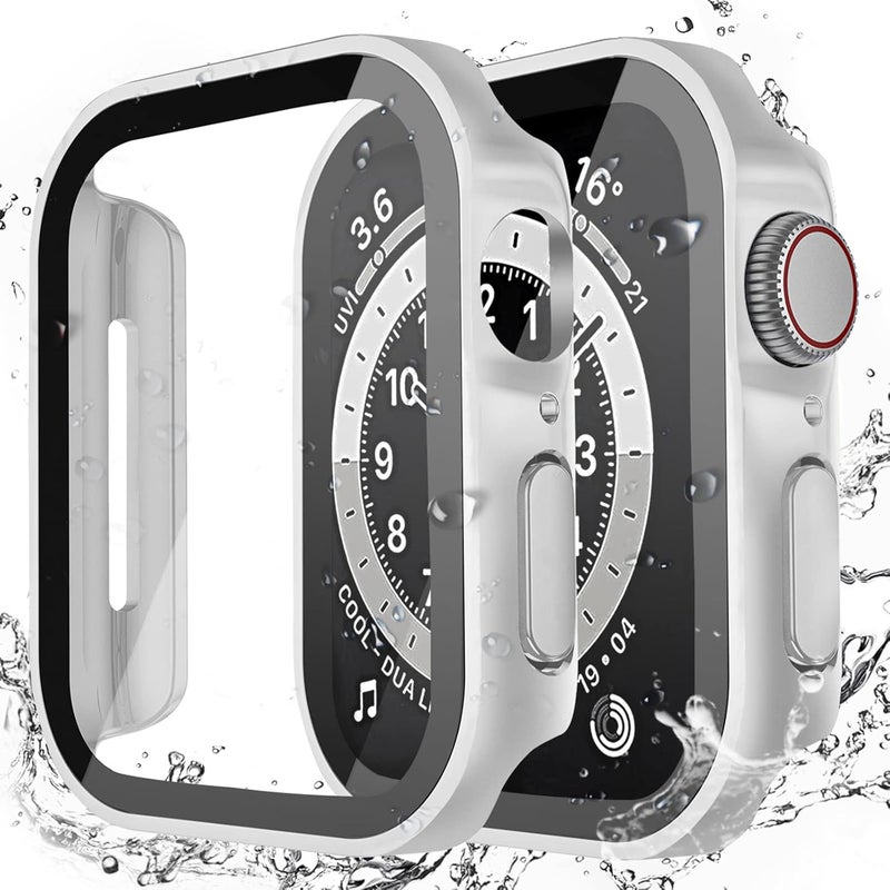 LISAMER Compatible Apple Watch Case Series 10/9/8/SE/7/6/5/4 1.6 inches (41 mm), Waterproof, Integrated Design, 3D Right Angle Edge, Ultra-Thin, PC + Glass Material, High Transmittance, Compatible - Image 1