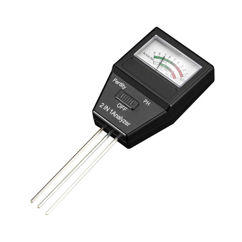Soil PH Fertility Analyzer 2 in 1 Fertility PH Tester - 3-Probe Detection Pointer Dial for Garden Greenhouse Farm - Image 1