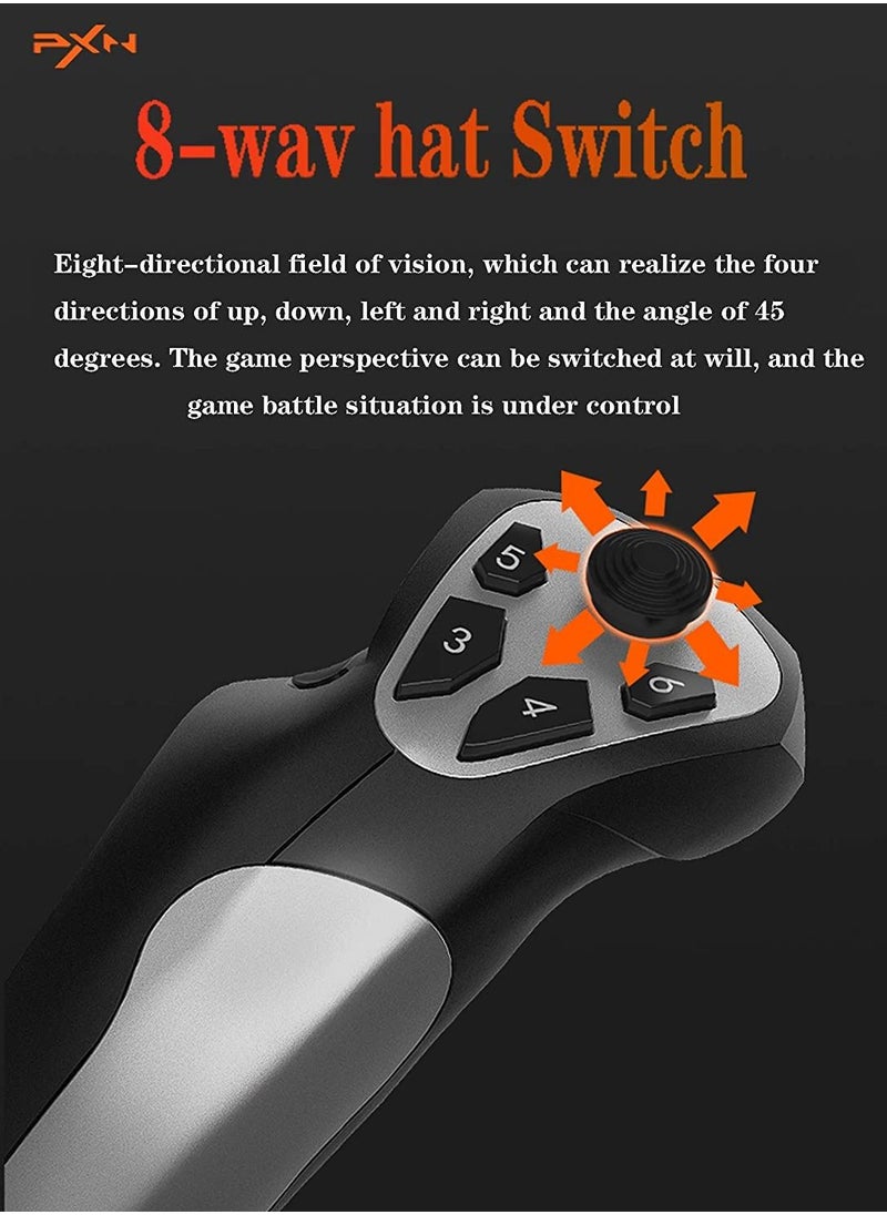 بي اكس ان - F16 - وحدة التحكم في الطيران لأجهزة الكمبيوتر التي تعمل بنظام Windows ، مع وظيفة الاهتزاز ، و 12 زرًا قابلًا للبرمجة ، وجهاز تحكم جويستيك محاكي الطيران ، ومتوافق مع نظام التشغيل Windows XP / VISTA / 7 - Image 1