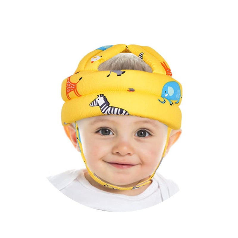 Umtiti Baby Adjustable Helmet, Lightweight and Soft, Great for Baby Learning to Walk and Crawl. Zoo,Yellow - Image 5