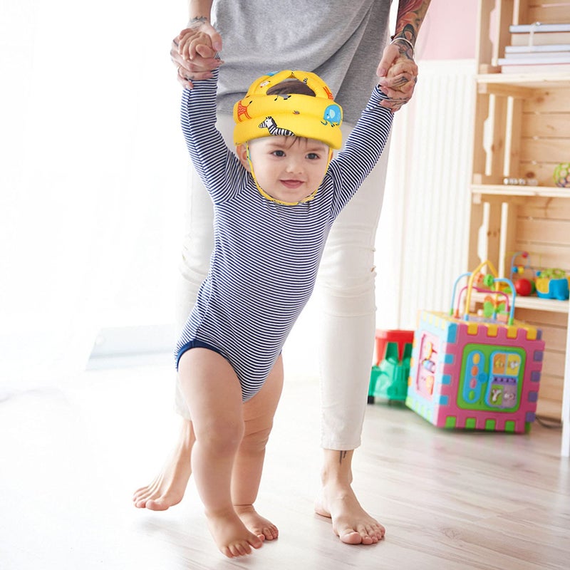 Umtiti Baby Adjustable Helmet, Lightweight and Soft, Great for Baby Learning to Walk and Crawl. Zoo,Yellow - Image 4