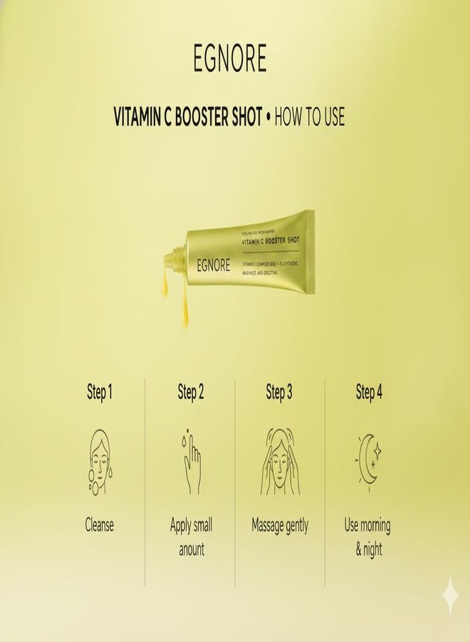 EGNORE Vitamin C Booster Shot, 5% Dual Vitamin C + Glutathione Serum for Dark Spot Care, Hydrating Daily Facial Moisturizer for Dull & Uneven Skin - Image 5