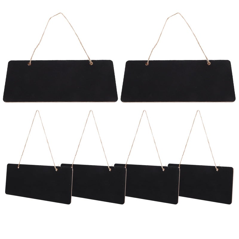 10Pcs Small Wooden Hanging Chalkboard Signs For Home Kitchen Wall Notice Board - Image 2