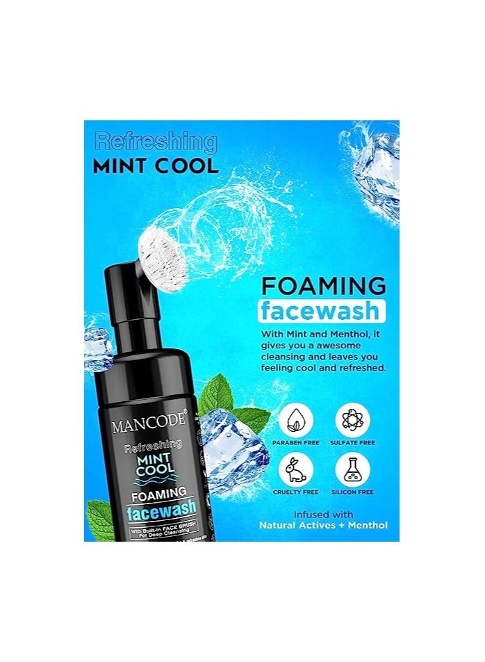 MANCODE Mancode Refreshing Mint Cool Face Wash with Built in Face Brush - Image 2