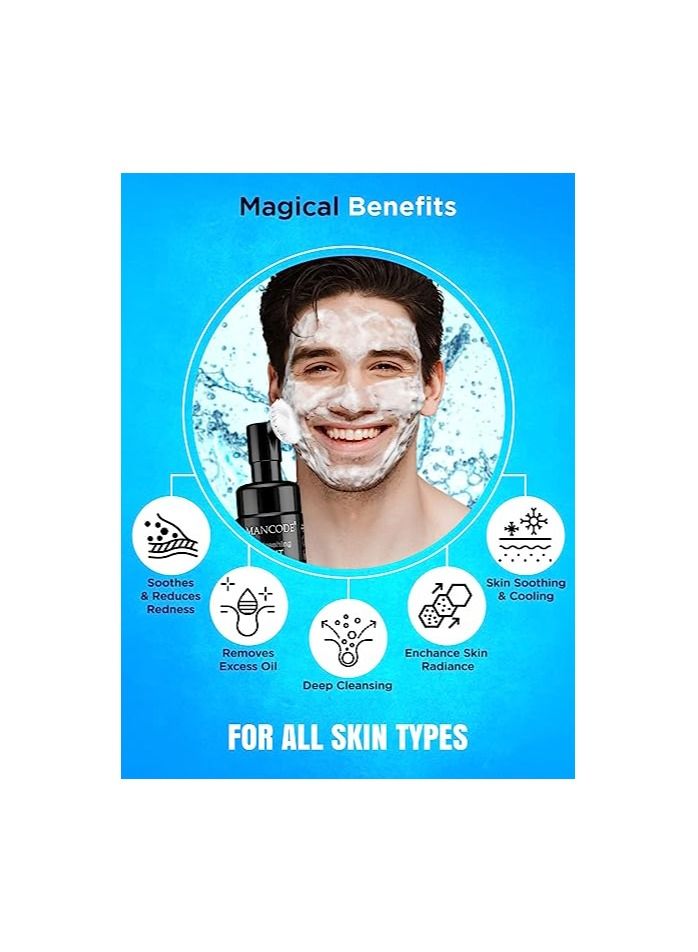 MANCODE Mancode Refreshing Mint Cool Face Wash with Built in Face Brush - Image 4