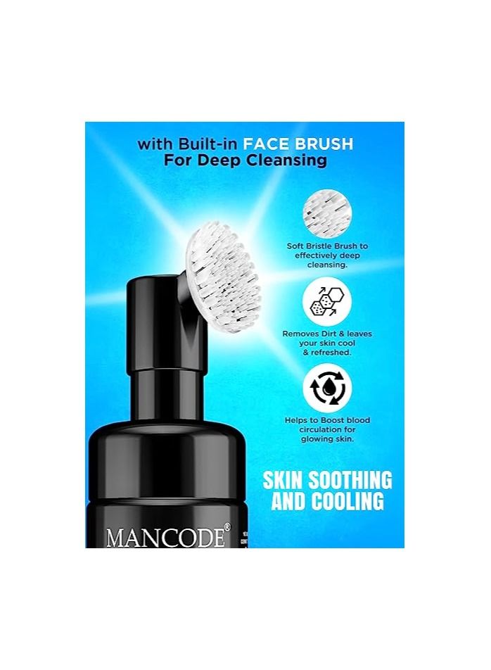 MANCODE Mancode Refreshing Mint Cool Face Wash with Built in Face Brush - Image 3