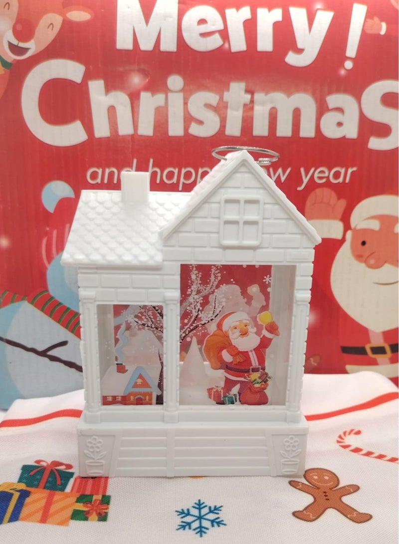 فانوس كريسماس عيد الميلاد  مصباح علي شكل بيت زينه كريسماس ، مصباح LED معلق، 12 سم اصفر عدد 2 - Image 2