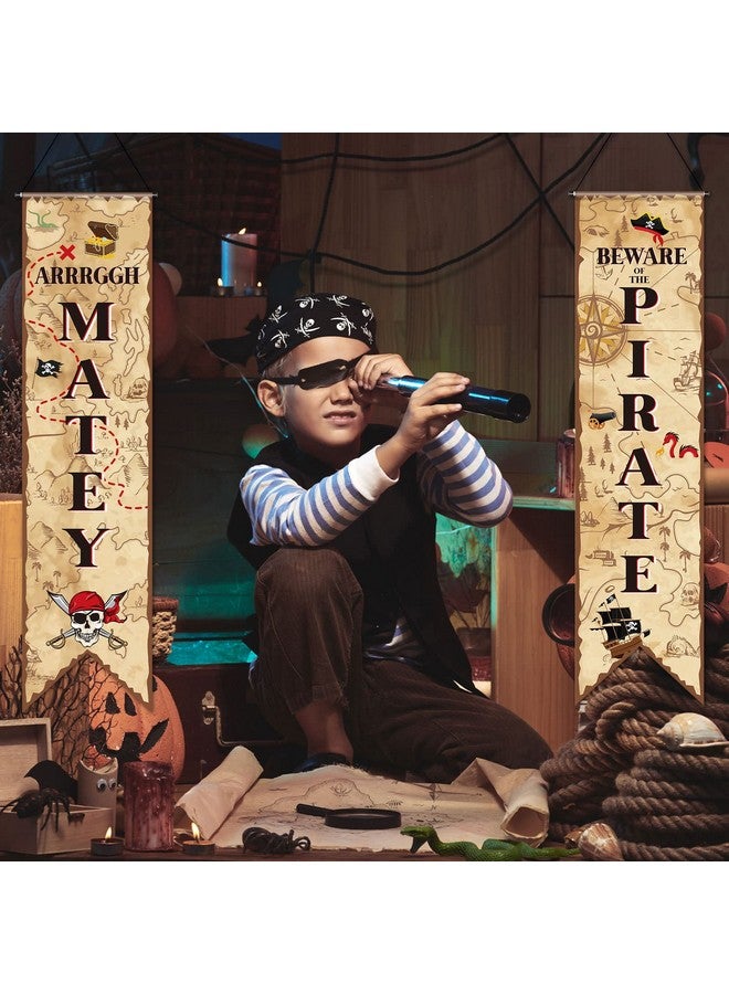 Tegeme لوازم حفلة القراصنة من تيغيمي - لافتة خريطة الكنز للقرصان - زينة حائط مرحبًا - لافتة باب بحرية لصيد الكنز لحفلة عيد ميلاد الأولاد - دعامة تصوير - Image 4