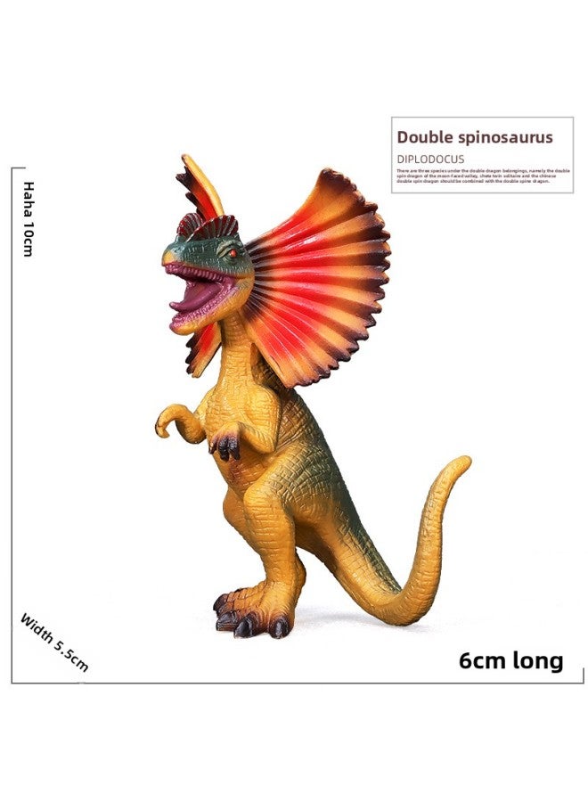Jurassic Little Pterosaurus Tyrannosaurus Canglong Brachiosaurus Spinelactosaurus Model Toys Dinosaur Model Boys Toys Wholesale-Color:Double-ridged Dragon - Image 1
