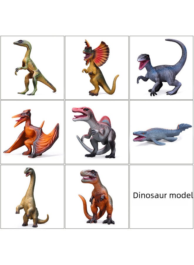 Jurassic Little Pterosaurus Tyrannosaurus Canglong Brachiosaurus Spinelactosaurus Model Toys Dinosaur Model Boys Toys Wholesale-Color:Double-ridged Dragon - Image 2