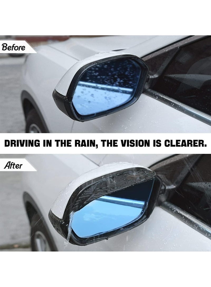 كيلا عبوة من قطعتين من واقيات الزجاج للمرايا الجانبية للسيارة بمقاس عالمي (أسود) - Image 4