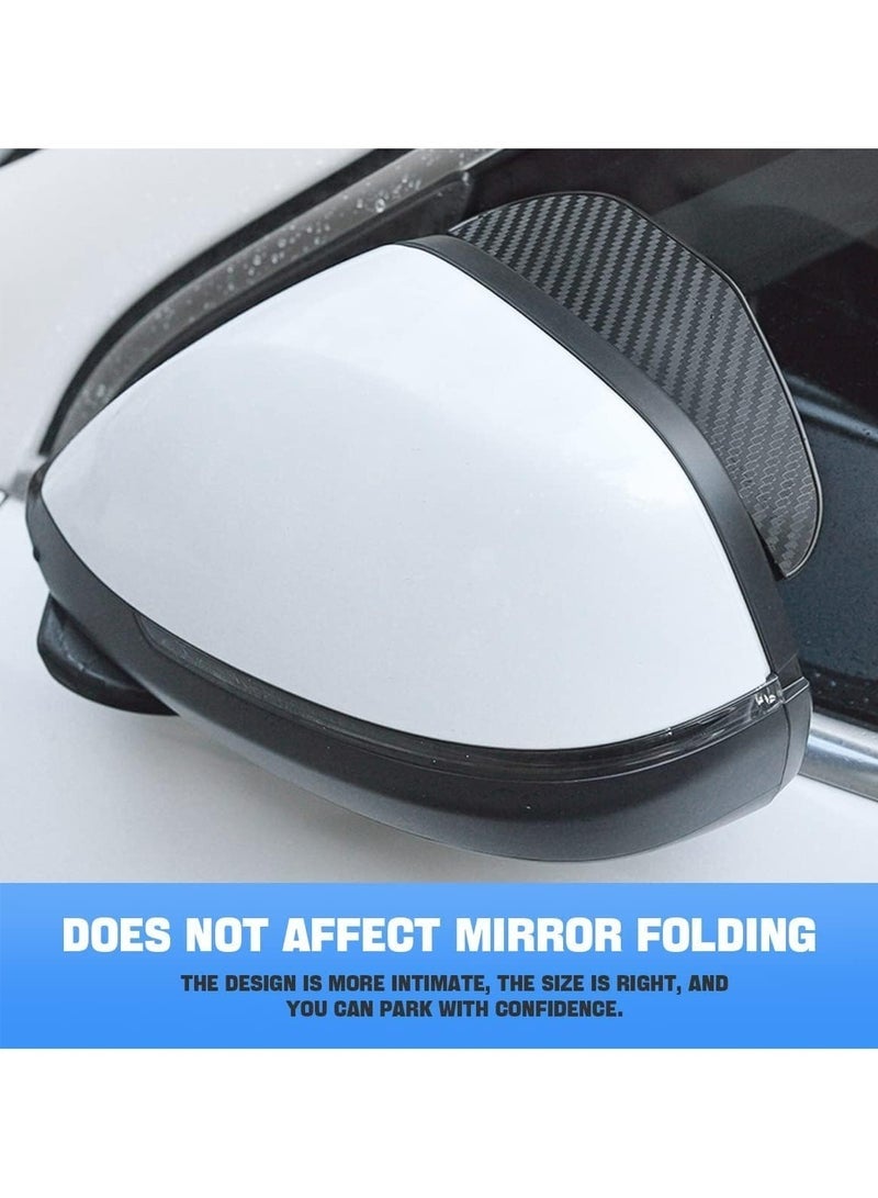 كيلا عبوة من قطعتين من واقيات الزجاج للمرايا الجانبية للسيارة بمقاس عالمي (أسود) - Image 2