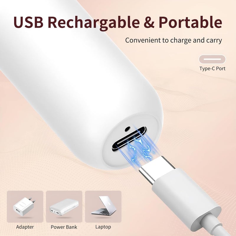 LYAROMIS Women Face Epilator,2-in-1 Gentle Root Removal for Coarse & Fine Hair,Upgrades Rechargeable Electric Hair Removal Device,Chin,Neck,Leg,Arms and Cheeks - Image 4