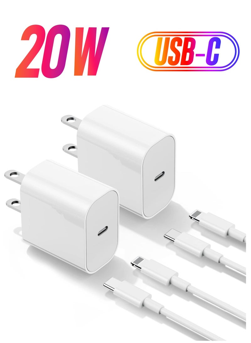 ELTRAZONE iPhone Charger Fast Charging 6ft Cord【Apple MFi Certified】 USB C to Lightning Cable with 20W Fast Charger Block for iPhone 14 Pro Max/13 Plus/12 Mini/11/iPad Pro/Air(2-Pack)  - Image 1