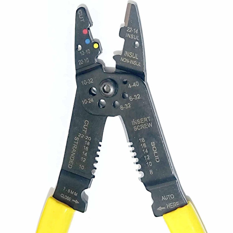 UPTODATETOOLS UPTODATETOOLS Wire Stripper For Electrician 9 Inch Electric Multi Tools Cable Stripper Plier Crimper Wire Cutter Electric Wire MultiTool Stripper Crimper Bender Cutter Pliers  - Image 5