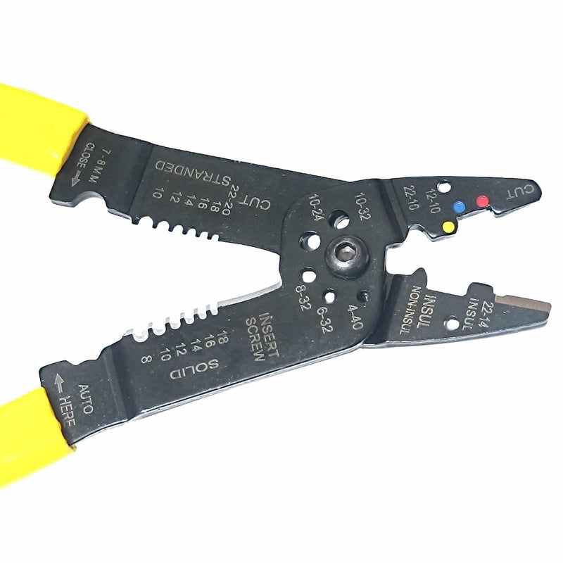 UPTODATETOOLS UPTODATETOOLS Wire Stripper For Electrician 9 Inch Electric Multi Tools Cable Stripper Plier Crimper Wire Cutter Electric Wire MultiTool Stripper Crimper Bender Cutter Pliers  - Image 2