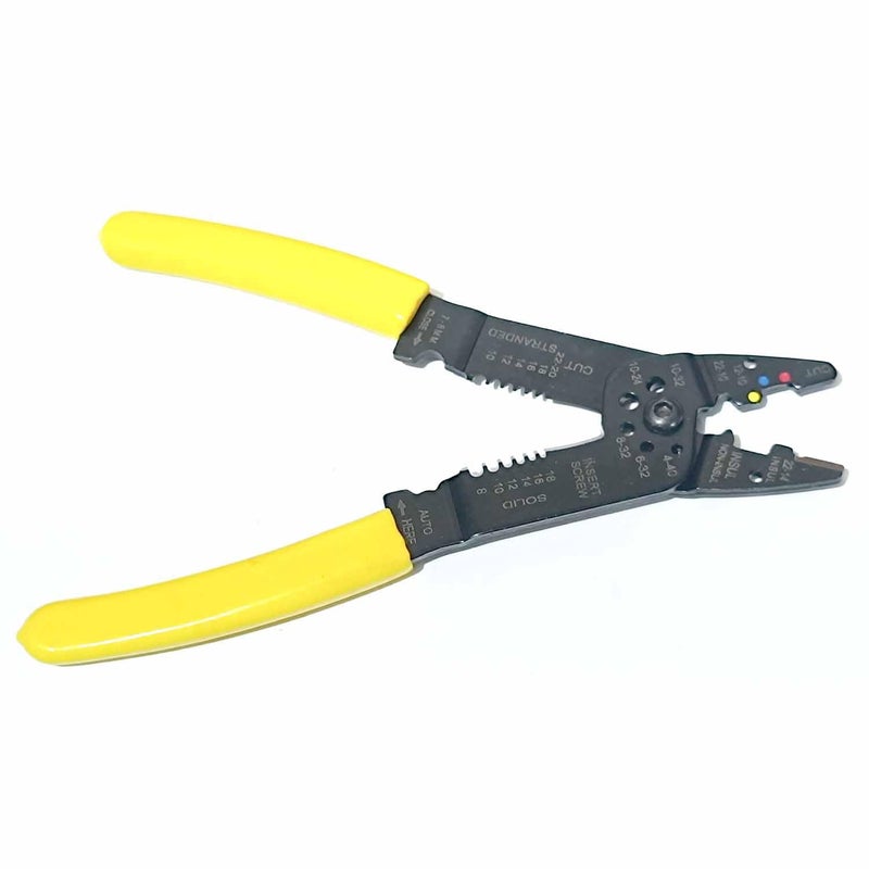 UPTODATETOOLS UPTODATETOOLS Wire Stripper For Electrician 9 Inch Electric Multi Tools Cable Stripper Plier Crimper Wire Cutter Electric Wire MultiTool Stripper Crimper Bender Cutter Pliers  - Image 1