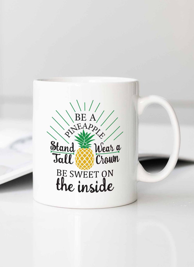 Spoil Your Wall Funny Pineapple Design Printed Ceramic Coffee Mug 325ml, Perfect Gifting by Spoil Your Wall  - Image 2