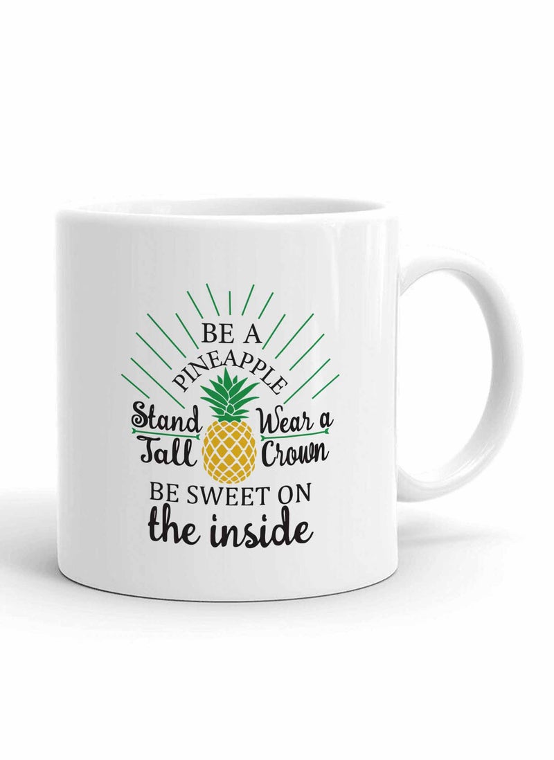 Spoil Your Wall Funny Pineapple Design Printed Ceramic Coffee Mug 325ml, Perfect Gifting by Spoil Your Wall  - Image 1