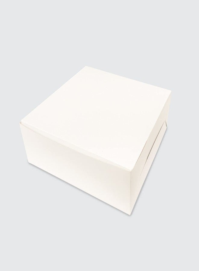 Intactmedia 12-Slot Cupcake Box with Removable Cavity Tray, 12x12x4 Inch Plain White 350GSM Duplex Paper, Eco-Friendly Bakery Packaging (Pack of 5) - Image 1