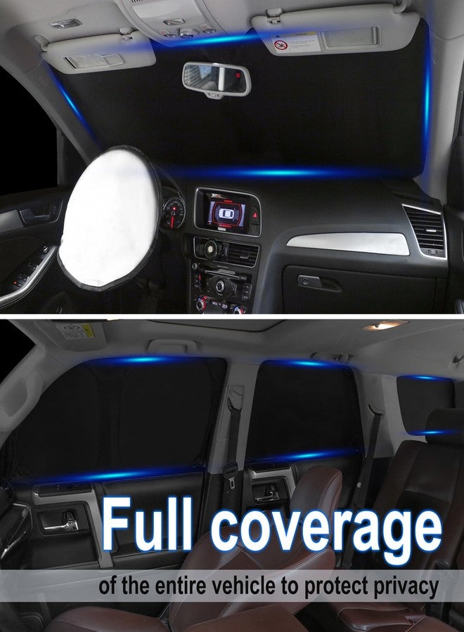 LHFLIVE 8PCS Windshield Sun Shade Custom Fit for 2019 2020 2021 2022 2023 2024 BMW X5 Accessories Foldable Sunshade Side Rear Window Shade Cover Full Set Privacy Protection Keeps Car Cool - Image 2