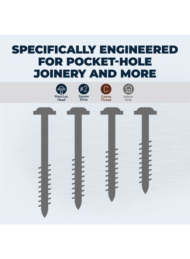 Kreg SML-C250-125 Pocket Screws, 2-1/2" #8 Coarse-Thread, Washer-Head (125 Count) - Image 3