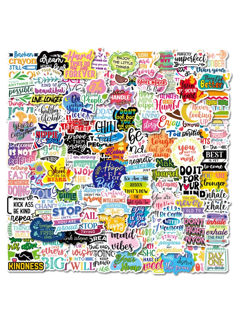 100pcs Inspirational Stickers for Water Bottle Motivational Stickers for Adults Women Teens Trendy Vinyl Waterproof Positive Inspiring Sticker for Laptop Computer Scrapbooking Word Quote Decal - Image 1