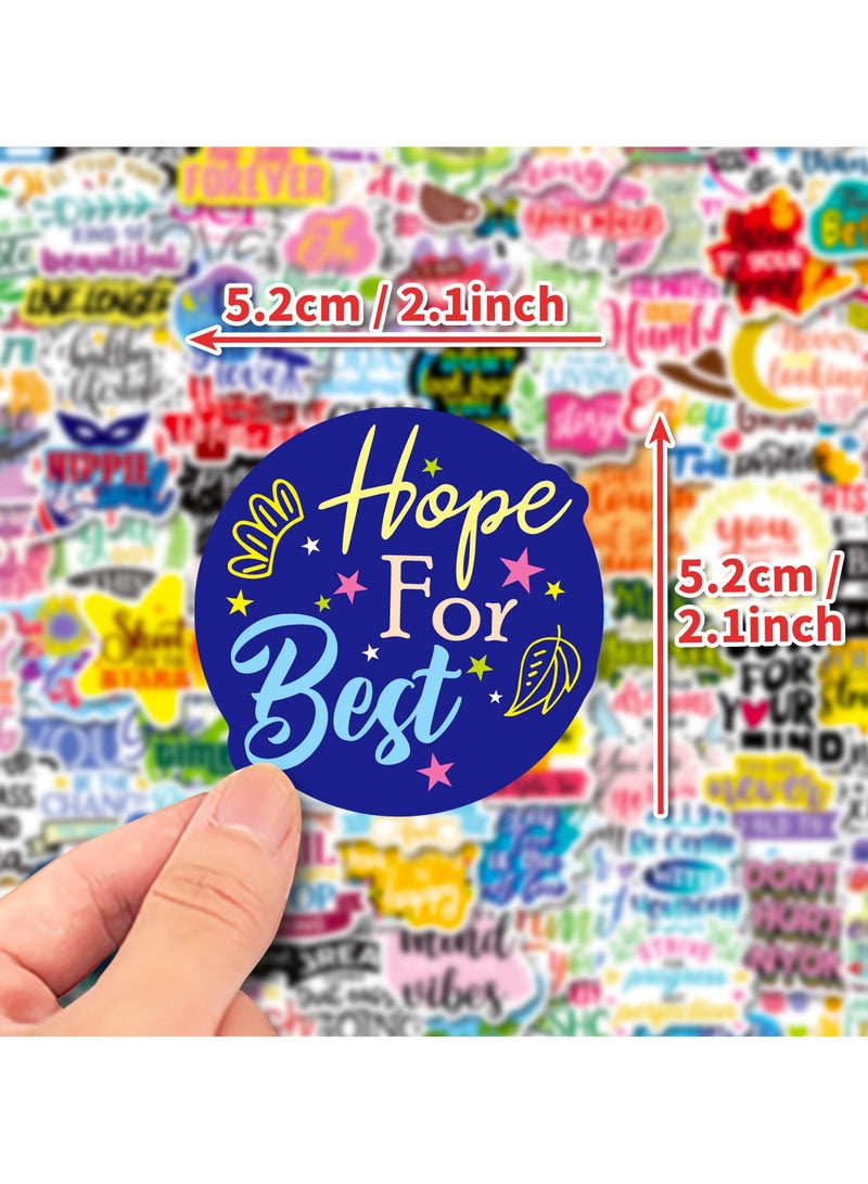 100pcs Inspirational Stickers for Water Bottle Motivational Stickers for Adults Women Teens Trendy Vinyl Waterproof Positive Inspiring Sticker for Laptop Computer Scrapbooking Word Quote Decal - Image 2