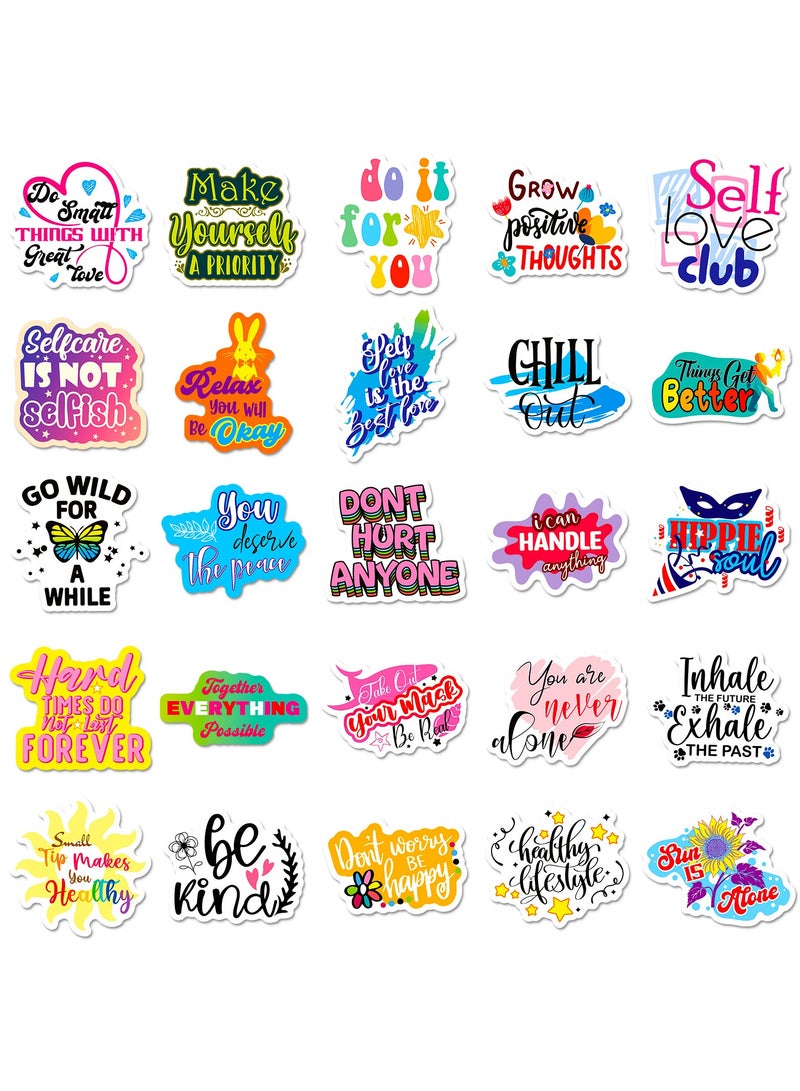 100pcs Inspirational Stickers for Water Bottle Motivational Stickers for Adults Women Teens Trendy Vinyl Waterproof Positive Inspiring Sticker for Laptop Computer Scrapbooking Word Quote Decal - Image 3