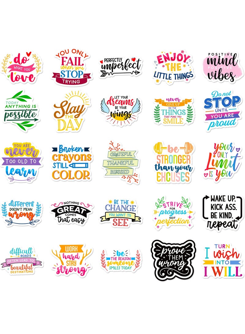 100pcs Inspirational Stickers for Water Bottle Motivational Stickers for Adults Women Teens Trendy Vinyl Waterproof Positive Inspiring Sticker for Laptop Computer Scrapbooking Word Quote Decal - Image 5