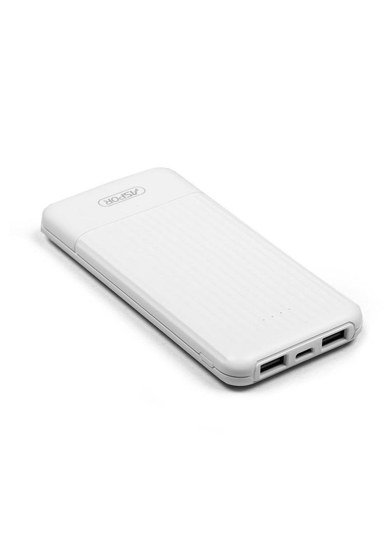 Aspor ASPOR A323 بنك طاقة سريع الشحن بقدرة 10000 مللي أمبير في الساعة، بنك طاقة مزدوج منافذ USB A / 2 مدخل و2 مخرج  - Image 2