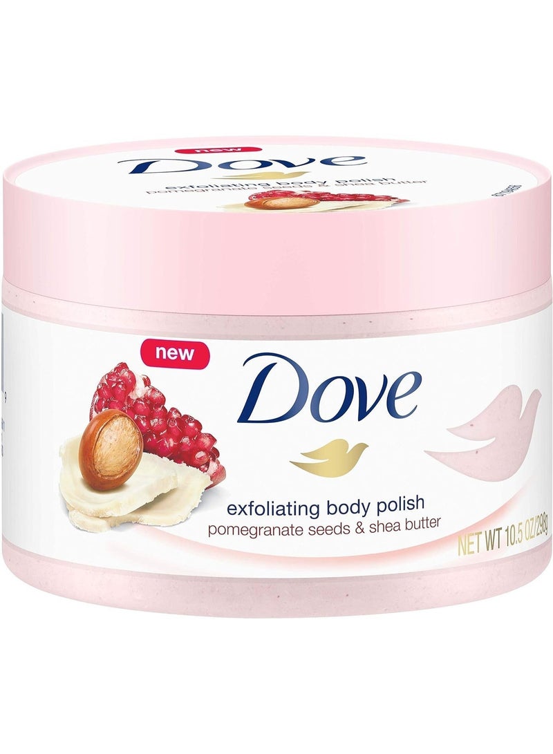 Dove Exfoliating Body Polish Pomegranate & Shea Butter 298 gm (Packaging may vary) - Image 1