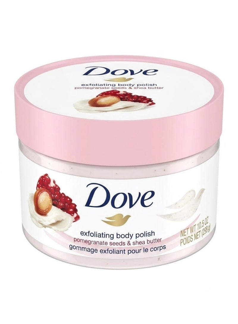 Dove Exfoliating Body Polish Pomegranate & Shea Butter 298 gm (Packaging may vary) - Image 3