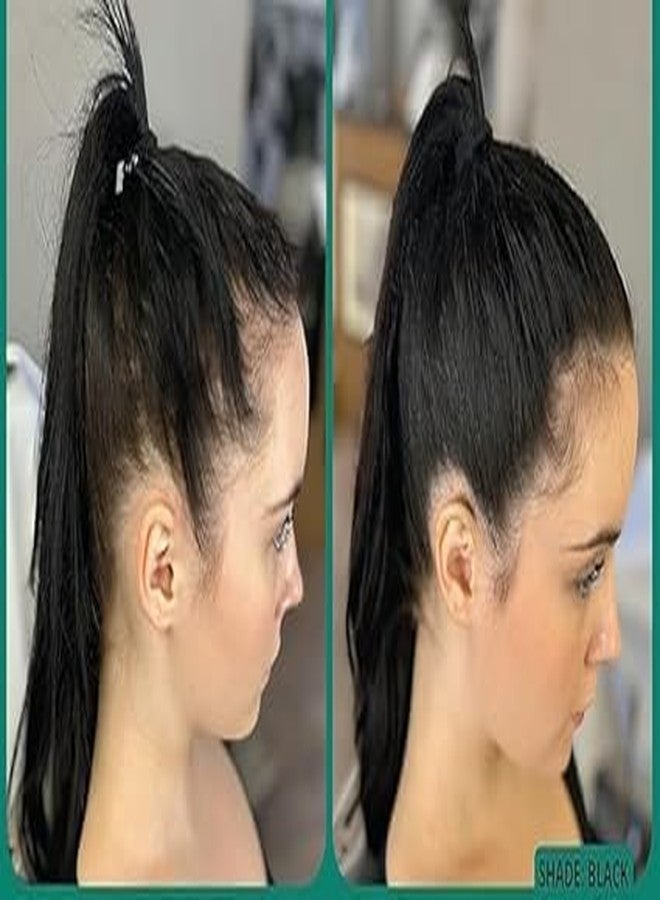 HOMEMIND Cover-Up Hair Powder - BLACK| Covers Grey Roots & Bald Spots Instantly | Highly Pigmented, Fuller & Denser Look | Long-Lasting | Matte Finish | Fine Powder | Flawless Application | 4gm - Image 4