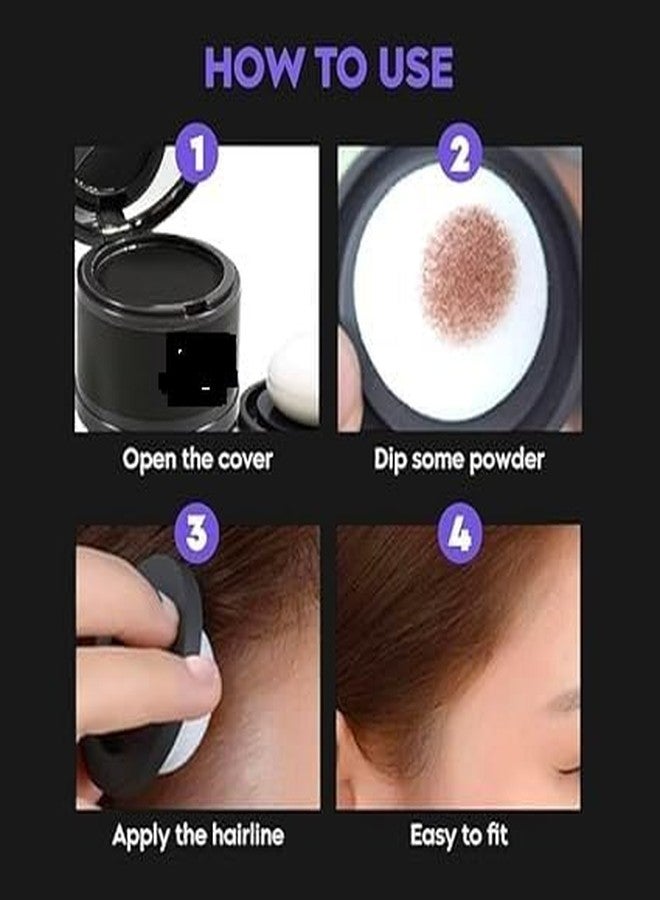 HOMEMIND Cover-Up Hair Powder - BLACK| Covers Grey Roots & Bald Spots Instantly | Highly Pigmented, Fuller & Denser Look | Long-Lasting | Matte Finish | Fine Powder | Flawless Application | 4gm - Image 2