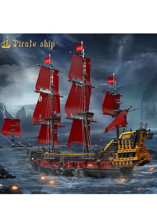 mould king 13109 Educational Pirate Ship Model Building Blocks Toy Kit, Pirate Ship Building Brick Sets, 3139 Pieces Large Red Set for Boys and Girls  - Image 5