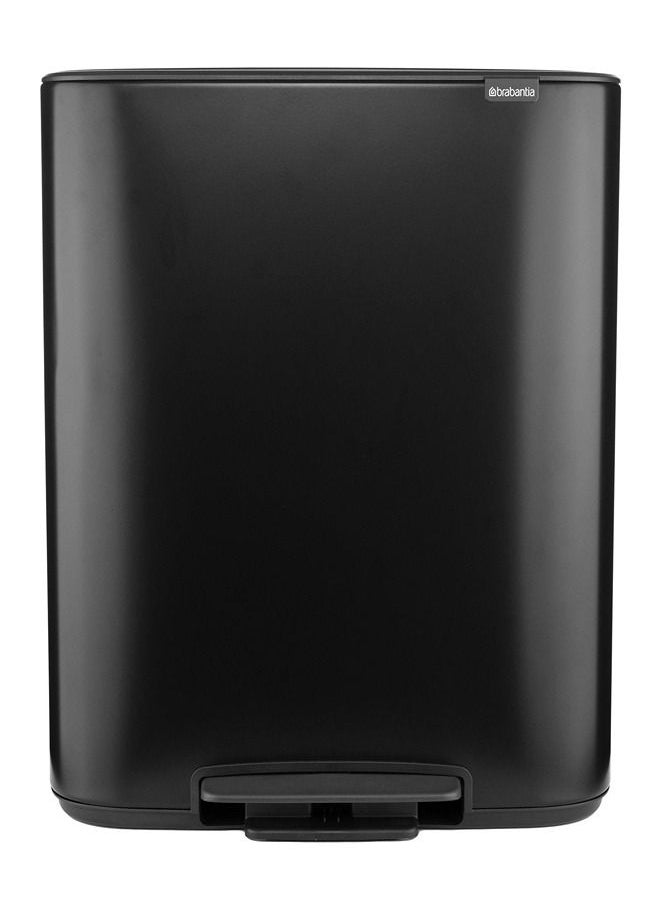 brabantia Bo Pedal Bin with Inner Bucket 60 Litre Matt Black  - Image 1