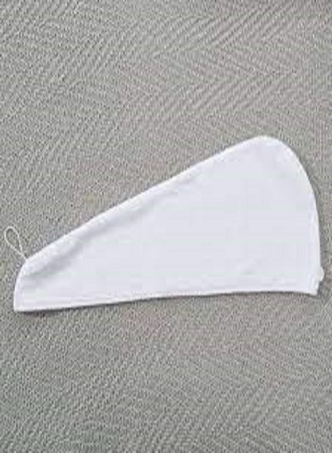 HOMESTAR Hair drying towel of the finest types cotton white color - Image 3