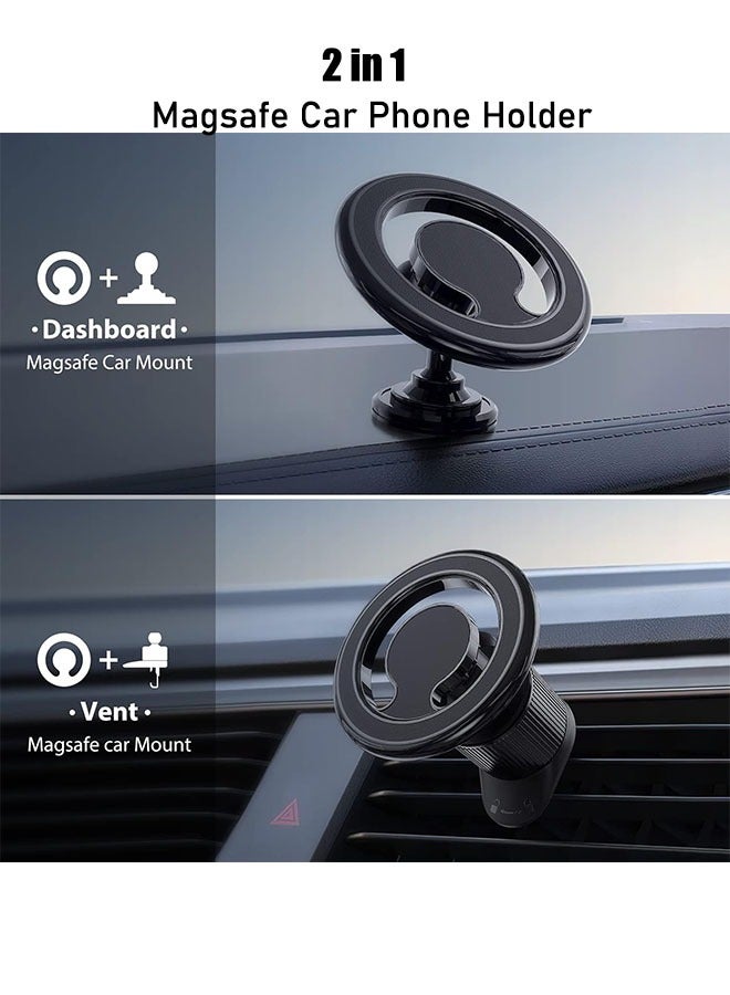 Magsafe Magnetic Car Holder , 360° Rotatable  Car Mount with Super Strong Magnet, One-Hand Operation, Compatible with All Smartphones - Image 3