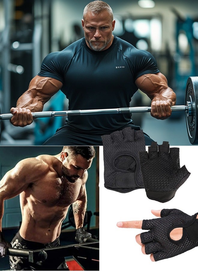 Gym Gloves, Lightweight Breathable Workout Gloves, Ultralight Weight Lifting Gloves for Men & Women Home Gym