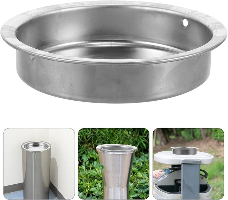 Stainless Steel Ashtray For Trash Can Top Outdoor Patio Living Room Cigarette Ashes Holder - Image 5
